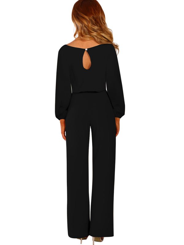 Women's Relaxed Straight Leg Jumpsuit - TayDiane