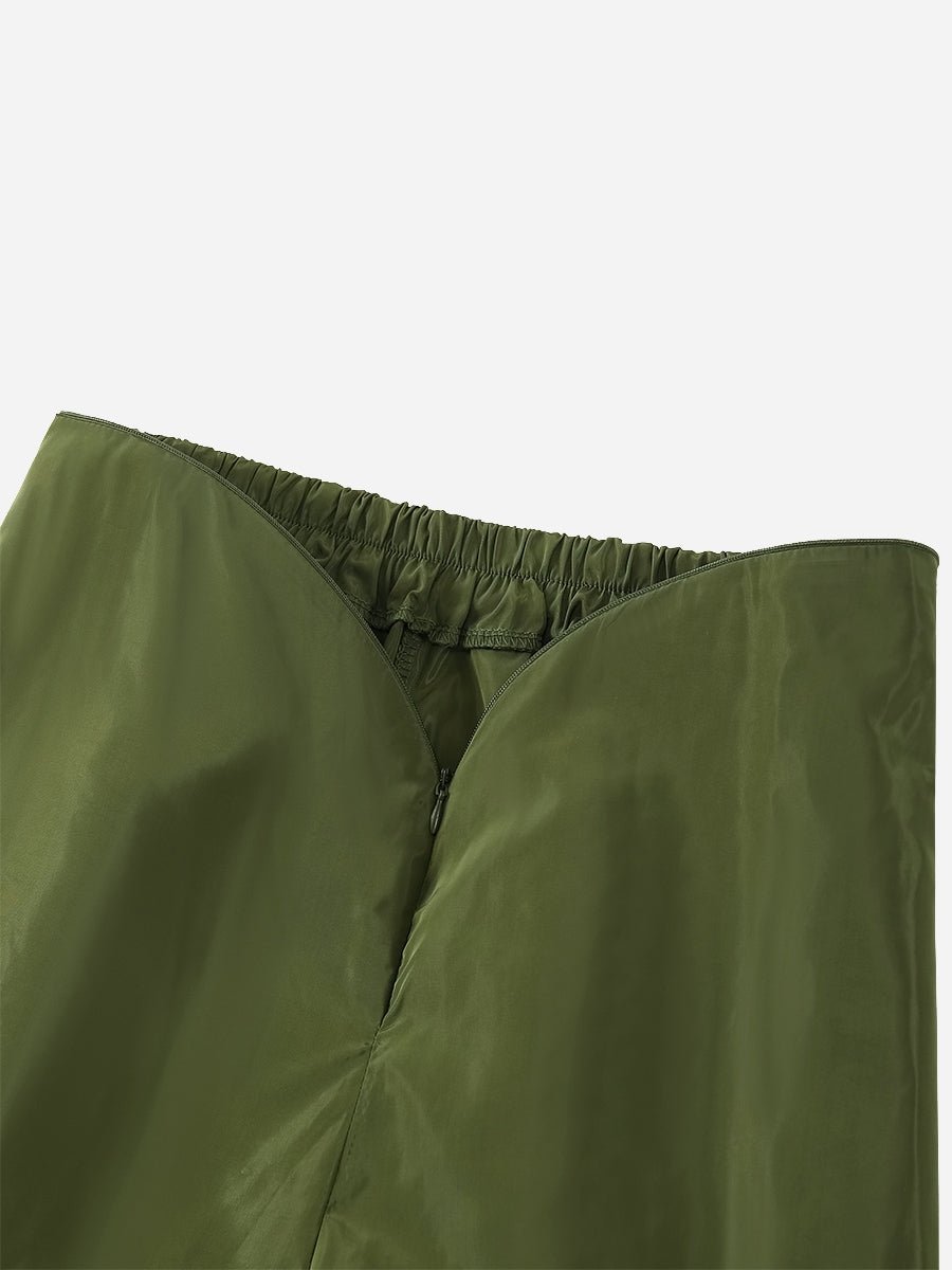 Zipper Casual Pants with Tie Detail - TayDiane