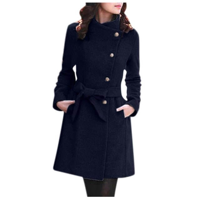 Winter Lapel Wool Trench Overcoat